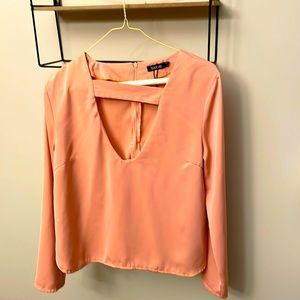 Size 4 sexy cut out peach top